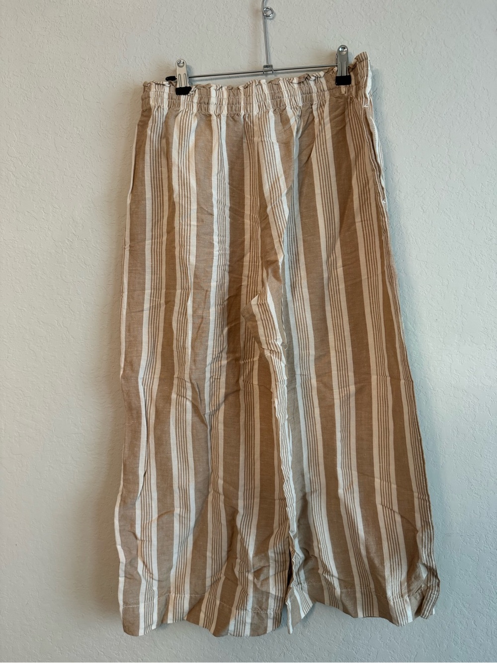 Madewell Striped Linen Wide Leg Pants - Picture 3 of 5